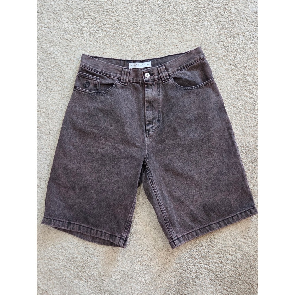 Polar Skate Co Big Boy Shorts Mens Medium Brown Acid Wash Skater Excellent